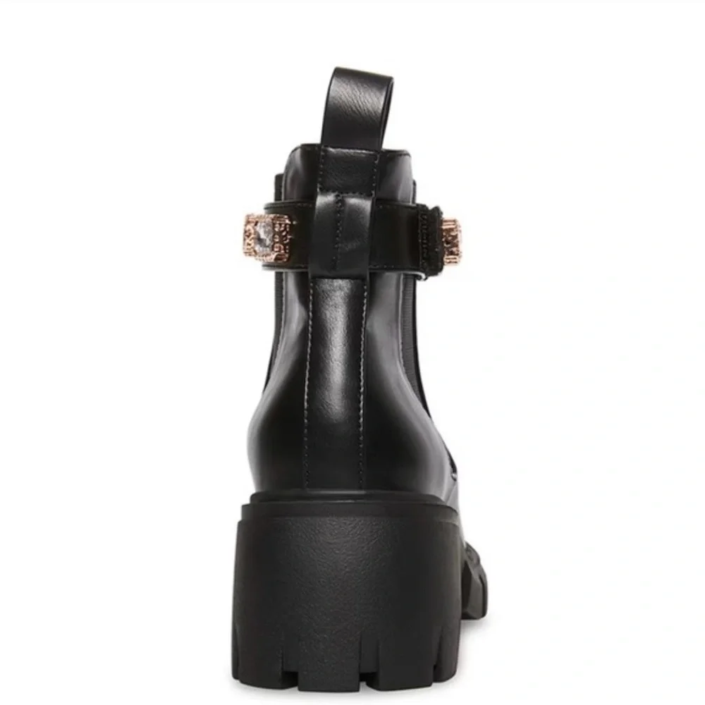 Black Ankle Boots with Embellishments - Picture 4 of 5
